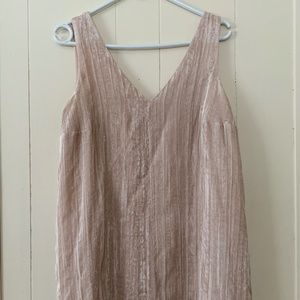 Loft Crushed Velvet A-Line Dress